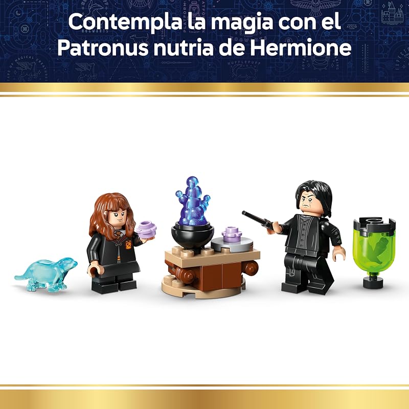 Caldeirão Harry Potter: Sala de Poções Secreta - Decoração do Quarto - Brinquedo de Colecionável - Minifiguras Patronus, Hermione e Snape - Presente para Raparigas e Rapazes 10+ Anos - 76464