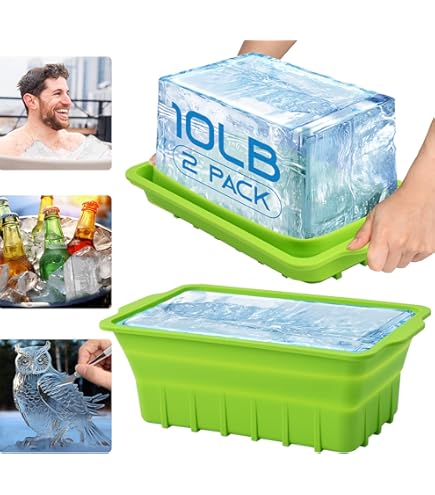 2 Moules En Silicone Réutilisables Grands Pour Blocs De Glace Bain De