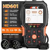 ANCEL Heavy Duty Truck Scanner HD601 All System Diesel Diagnostic Scan Tool fits for Cummins, Detroit, Freightliner, International, Paccar, Check Engine for Truck &amp; Car 2 in 1 Code Reader