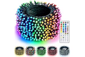 TW SHINE Color Changing Christmas Lights, 66 FT 200 LED Warm White and RGB Halloween Lights with Remote Waterproof, Outdoor String Lights for Indoor Xmas Tree Wedding Decorations