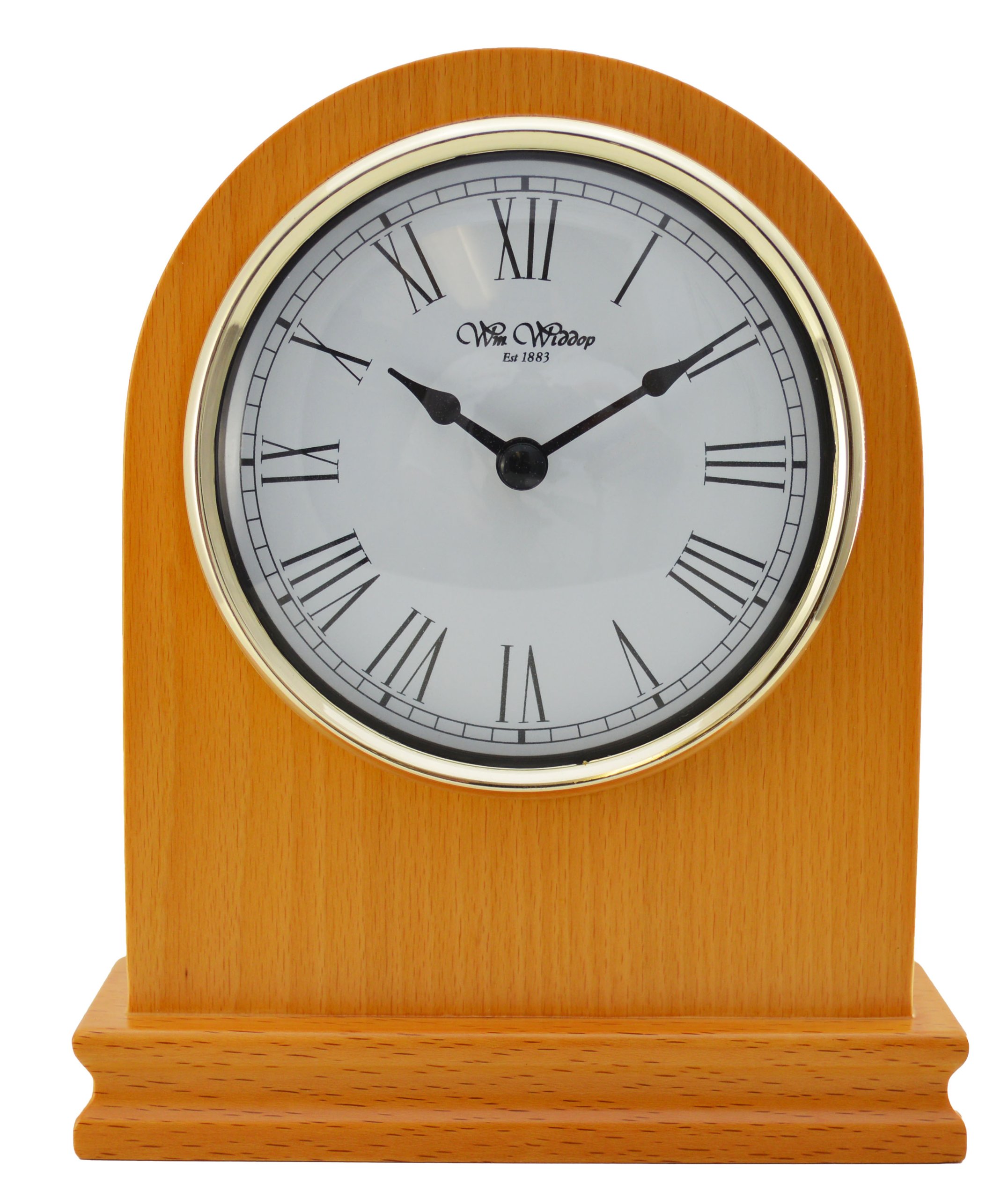 Wooden Mantel Clock Arched 14cm