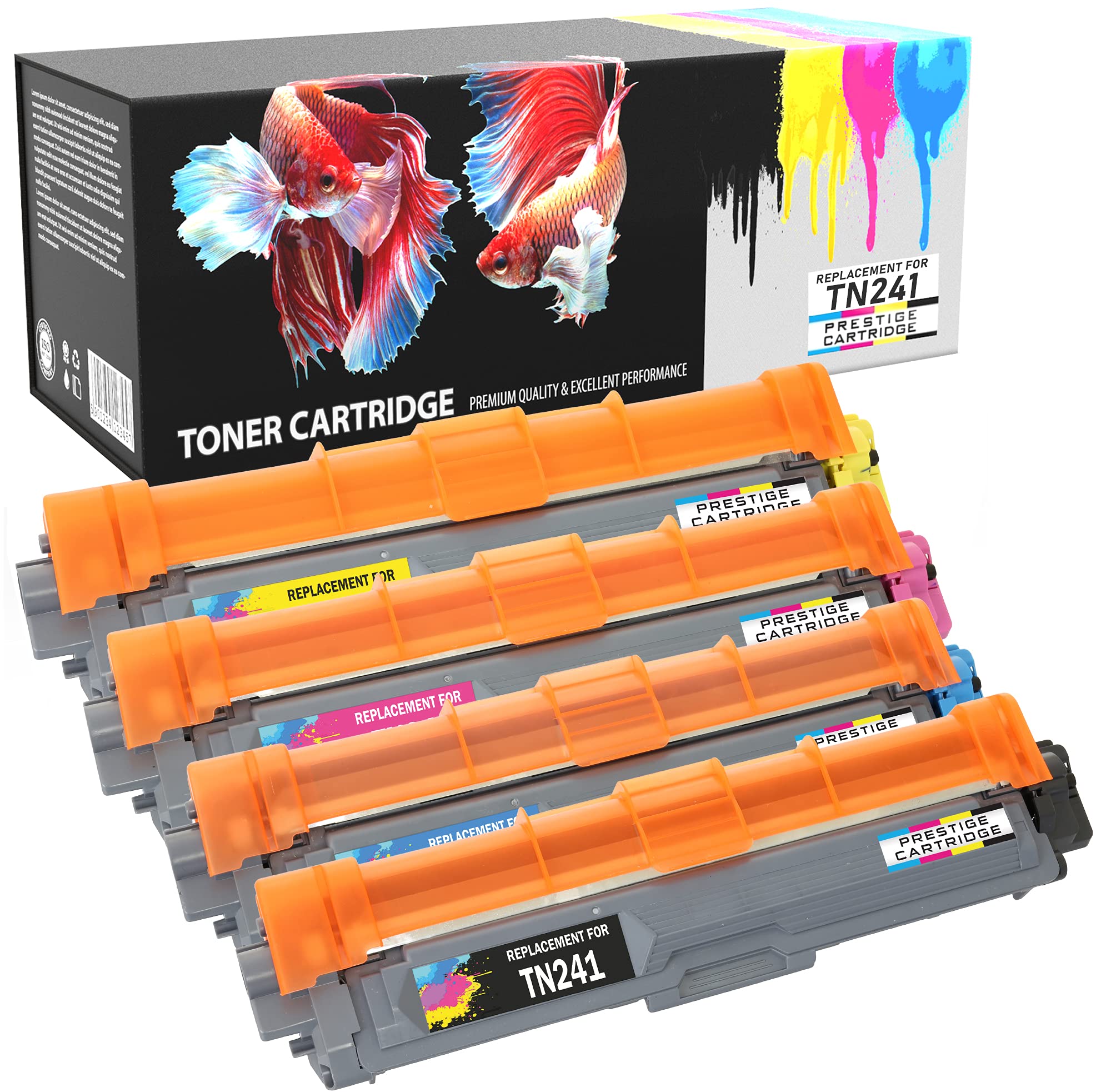 Prestige Cartridge Brother TN241/TN245 Laser Toner Cartridges (Set of 4) - Assorted