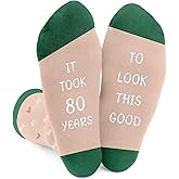 Kiopdse 80th Birthday Gifts for Women,Mom Sister Best Friend Wife Girlfriend Grandma Birthday Gifts for Her,Novelty Socks