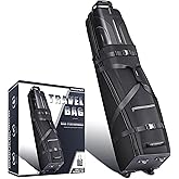 CHAMPKEY Premium Soft-Padded Golf Travel Bags for Airlines - Travel Golf Gags for Airlines with Premium Oxford Fabric and Oversized Wheels