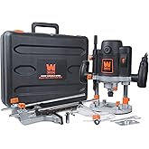 WEN RT6033 15-Amp Variable Speed Plunge Woodworking Router Kit with Carrying Case & Edge Guide