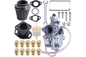 ORAEVY VM22 26mm Carburetor Carb Kit fit for Performance Intake Pipe Mainfold Air Filter Fit For Predator 212cc GX160 Honda GX200 CT200U 196cc KT196 Clones Moto Go Kart Mini Bike Race Kart (Black)