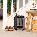 Russell Hobbs 650W Oil Filled Radiator 5 Fin Portable Heater Black Thermostat view 5