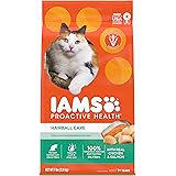 IAMS PROACTIVE HEALTH Hairball Care Dry Adult Cat Food Kibble, Chicken and Salmon