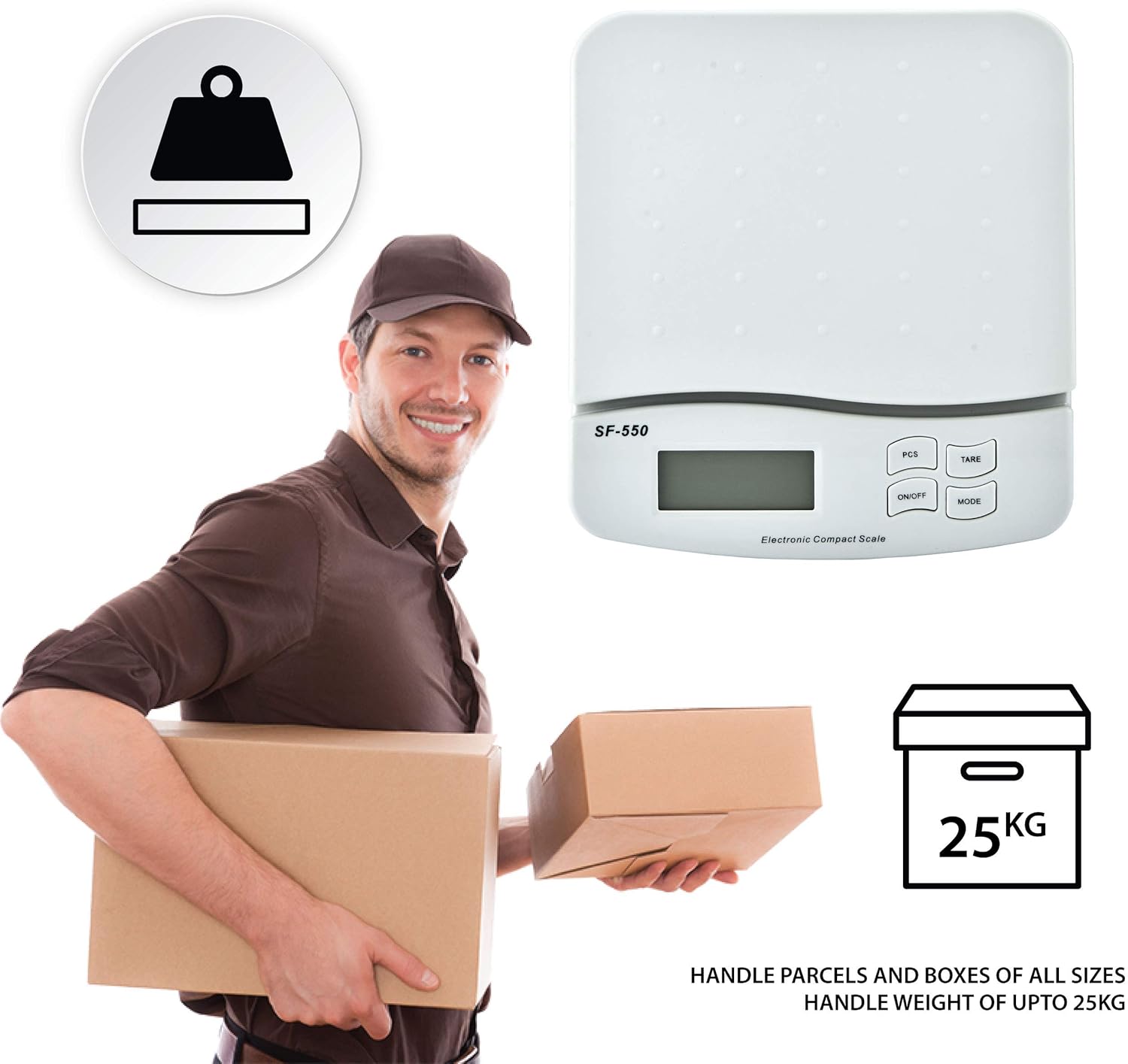 Horizon SF-550 V2 55 LB x 0.1 OZ Digital Postal Shipping Scale with Counting Function : Office Products