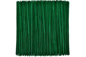 Hapeper 200 Pieces Christmas Pipe Cleaners Chenille Stems for Arts Crafts Projects Supplies (Green)
