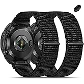 Farluya 22mm QuickFit Nylon Compatible with Garmin Fenix 8 47mm Band/7/7 Pro/6 Pro/6/5/5 Plus,Soft Lightweight Adjustable Sport Replacement Strap for Forerunner 965/955/Approach S62/Instinct 3 45mm