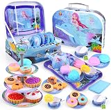Auney 36 PCS Mermaid Tea Set for Toddlers Kids Pretend Play 3+ WS0080 view 1