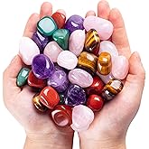 3lb Natural Bulk Assorted Tumbled Polished Stones Crystal Set Real Raw Stones for Home Decoration Reiki Gifts Energy Therapy Beginners Size 30 MM