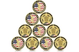 Hinly 10 Pcs Police Challenge Coin Saint Michael Law Enforcement Challenge Coin for Police Week Gifts Bulk Policeman Graduation Retirement Prayer Gift