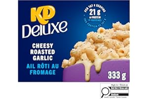 KD Deluxe Cheesy Roasted Garlic Macaroni & Cheese Kit with Toppings, 333 g Box