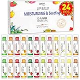 DMSKY 24 Pack Lip Balm, Natural Lip Balm Bulk with
