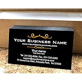 Simple Custom Premium Business Cards, Available 100,250,500,1000pcs, Full color 2sides - Black front-White back, 16pt Cover Stock (350gsm-Thick paper), Made in The USA