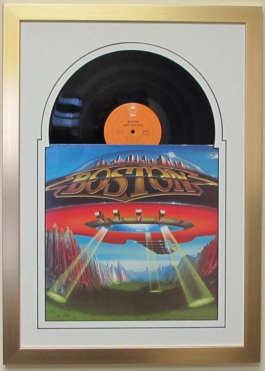 Amazon Com Record Album Display Frame Jukebox Style Matting Solid Wood Frame And Real Glass Not Plastic Brushed Gold Frame