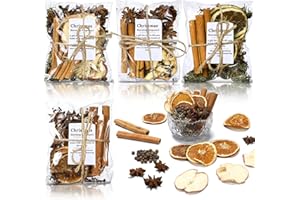 Siifert 4 Pack Christmas Simmering Potpourri Bulk Xmas Stovetop Potpourri Pot Kit with Dried Orange Apple Pieces Cinnamon Cloves Star Anise Rosemary Allspice Room Air Freshener Decor