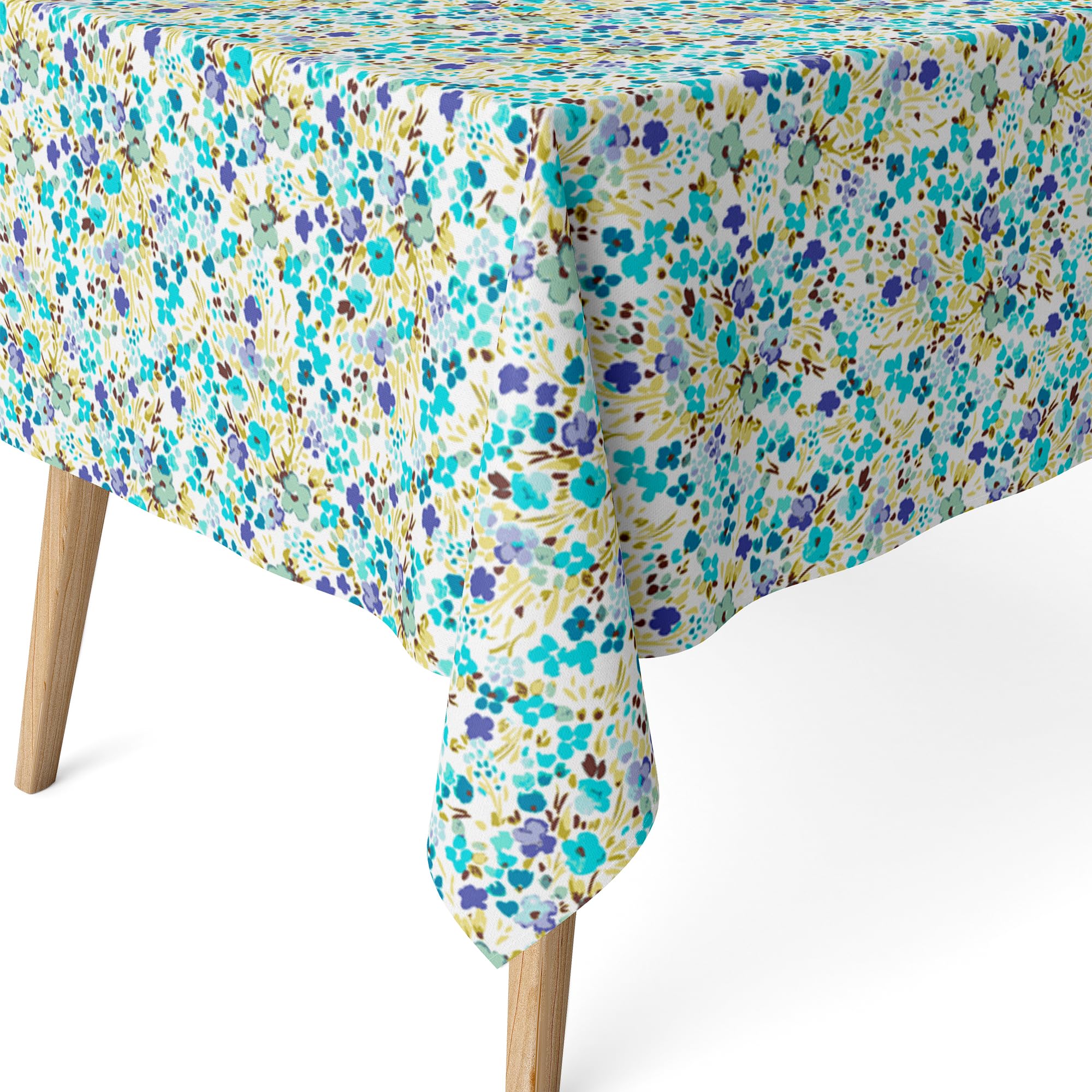 Martina Home Olena Blue Resin Coated Tablecloth 140 x 140 cm — image 1