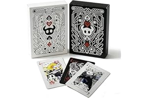 LongGenius Hollow Knight Inspired Playing Cards, Black & White Poker Deck, Deck 54 Poker Size Cards, Indie Game Gothic Poker 