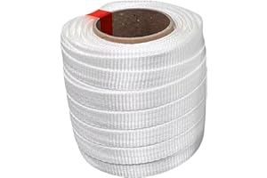 COMPLETE PACKAGING PRODUCTS 1/2" x 600' Foot Woven Poly Cord Strapping- 650 lbs Break Strength, Heavy Duty Strapping - Water, UV, Corrosion Resistant Short Roll Plastic Banding Strap for Boat Shrink Wrap & Shipping