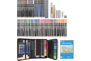 YBLANDEG Sketching and Drawing Colored Pencils Set 96-Pieces,Art Supplies Painting Graphite Professional Art Pencils Kit,Gifts for Teens & Adults Drawing Charcoal Tool Set