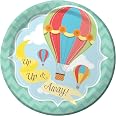 Creative Converting "Up, Up & Away" Baby-Shower-Servietten – 16 Stück, 2-lagig, Buntes Heißluftballon-Design – Ca. 16,5 X 16,5 Cm Gefaltet