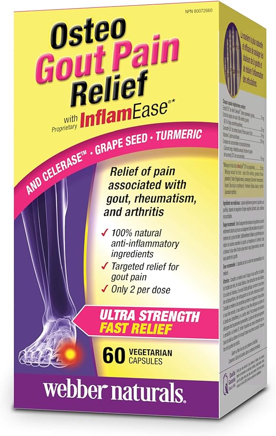 ber Naturals Osteo Gout Pain Relief With Inflamease Vegetarian