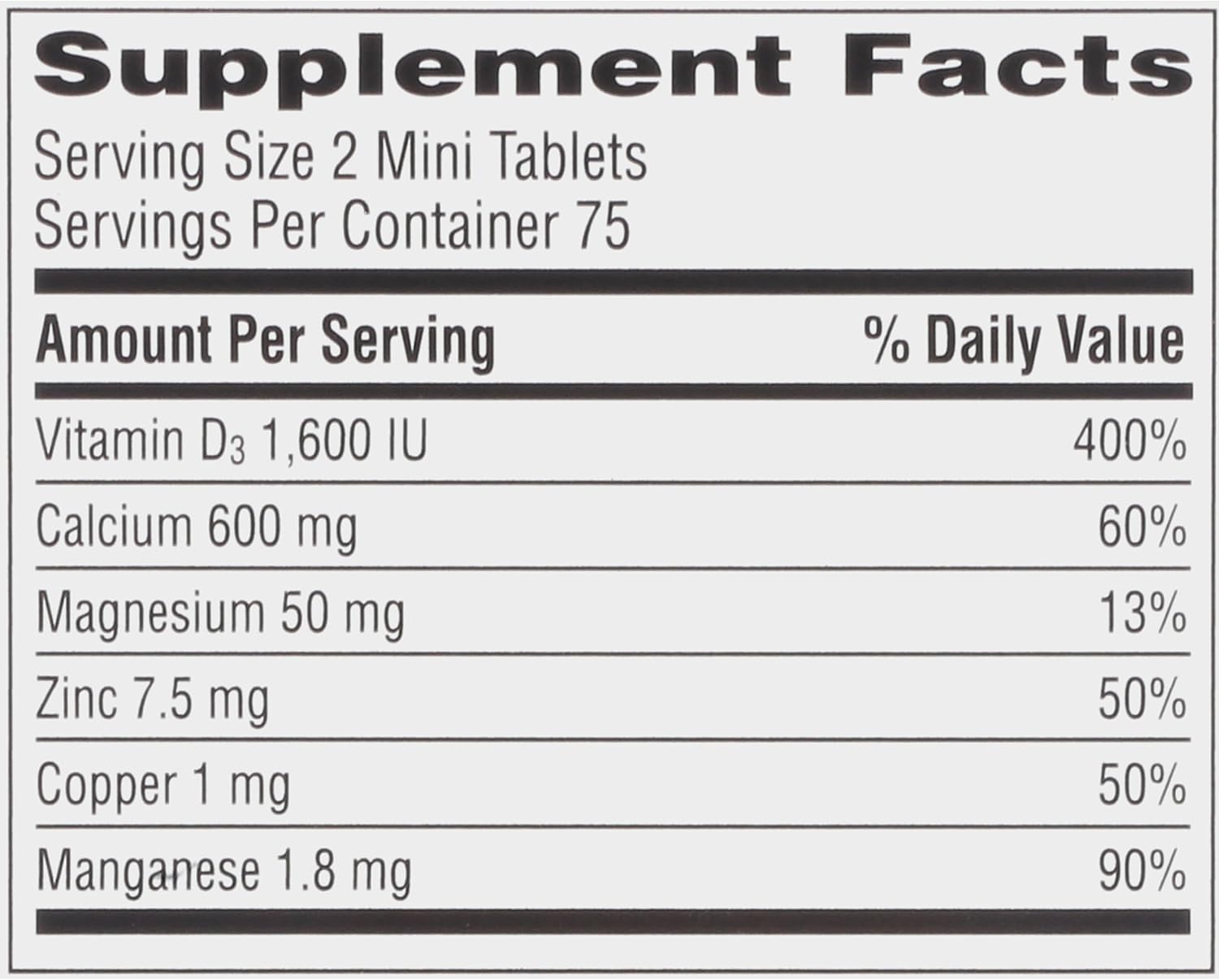 Caltrate 600+D3 Plus Minerals Mini (150 Count) Calcium & Vitamin D3 Supplement Mini Tablet, 600 mg: Health & Personal Care