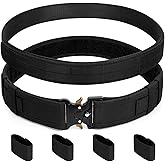 IMAGOA Duty Belt,2'' Police Security Nylon Duty Belts with Hook Lining Outer Inner Belts with 4 Belt Keeper
