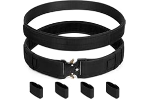IMAGOA Duty Belt with Hook Lining 4 Keepers, Police Duty Belts, Molle Tactical Belt for Law Enforcement Officers Security, Ny