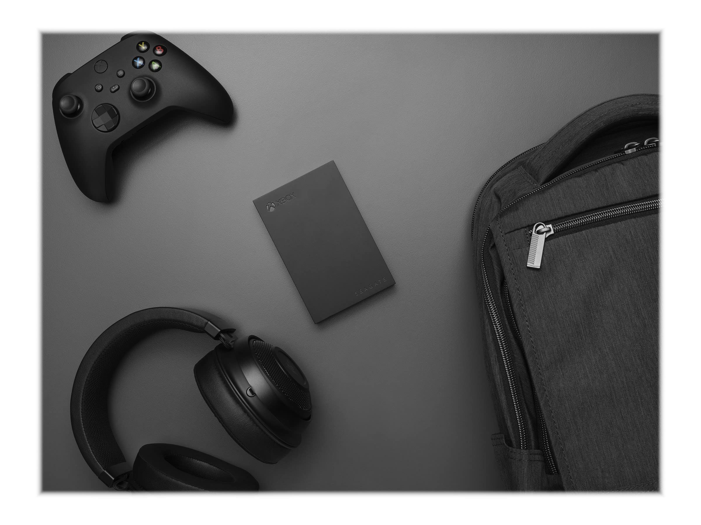 Seagate Game Drive for Xbox 2TB External Hard Drive Portable HDD - USB 3.2 Gen 1, Black with built-in green LED bar , Xbox Certified, 3 year Rescue Services (STKX2000400)