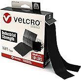 VELCRO Brand Heavy Duty Tape | 16 Foot Roll | Strong Sticky Back Adhesive Holds up to 10 lbs | Industrial Strength Fasteners for Indoor or Outdoor Use | 1-1/2in Width, Black (VEL-30838-USA)