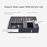 Stackers Navy Blue Valet Tray with Acrylic Display Lid - Organiser view 5