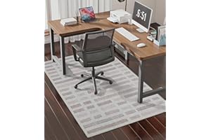 chakme Office Chair Mat for Hardwood Floor, 48"x36" Easy Glide Computer Desk Mat Protector for Rolling Chair Under Desk Rug Nonslip Backing, Machine Wash, (Plaid)