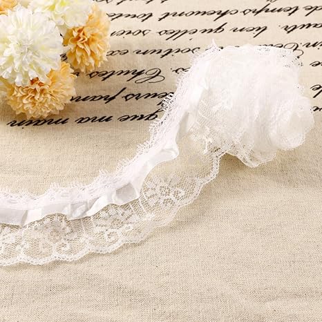 Amazon 可愛い刺繍レース チュールレース リボンテープ 手芸 裁縫 装飾 レース生地 巾5cm 10m 1反 布 生地 通販