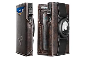 BULLIANT Men Airtag Wallet,Slim Front Pocket Wallet Money Clip for Men Gift 3.8"x2.7",Pop-up Access