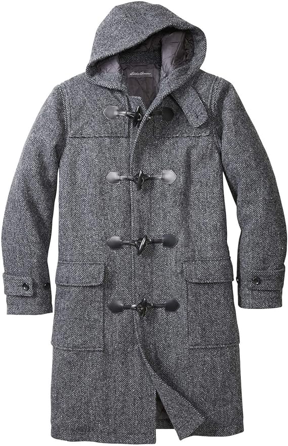 Amazon エディー バウアー Eddie Bauer ハリスツィードヘリンボーンダッフルコート ダッフルコート メンズ チャコール Xs コート ジャケット 通販