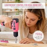 Hi-Spec 8V Cordless Drill Set Pink – Ladies Tool Kit with Starter Bits 10Nm view 4