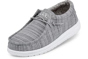 HEYDUDE Hey Dude Wally Toddler Washed Canvas | Boy's Loafers | Boy's Slip On Shoes | Comfortable & Light Weight