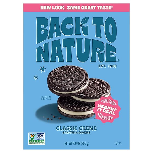 BACK TO NATURE CLASSIC CREME SANDWICH COOKIES 9OZ