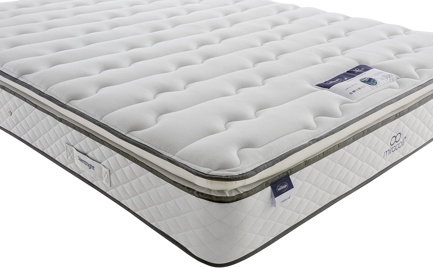 Silentnight Miracoil Luxury Pillowtop Mattress, White, King - Image 5