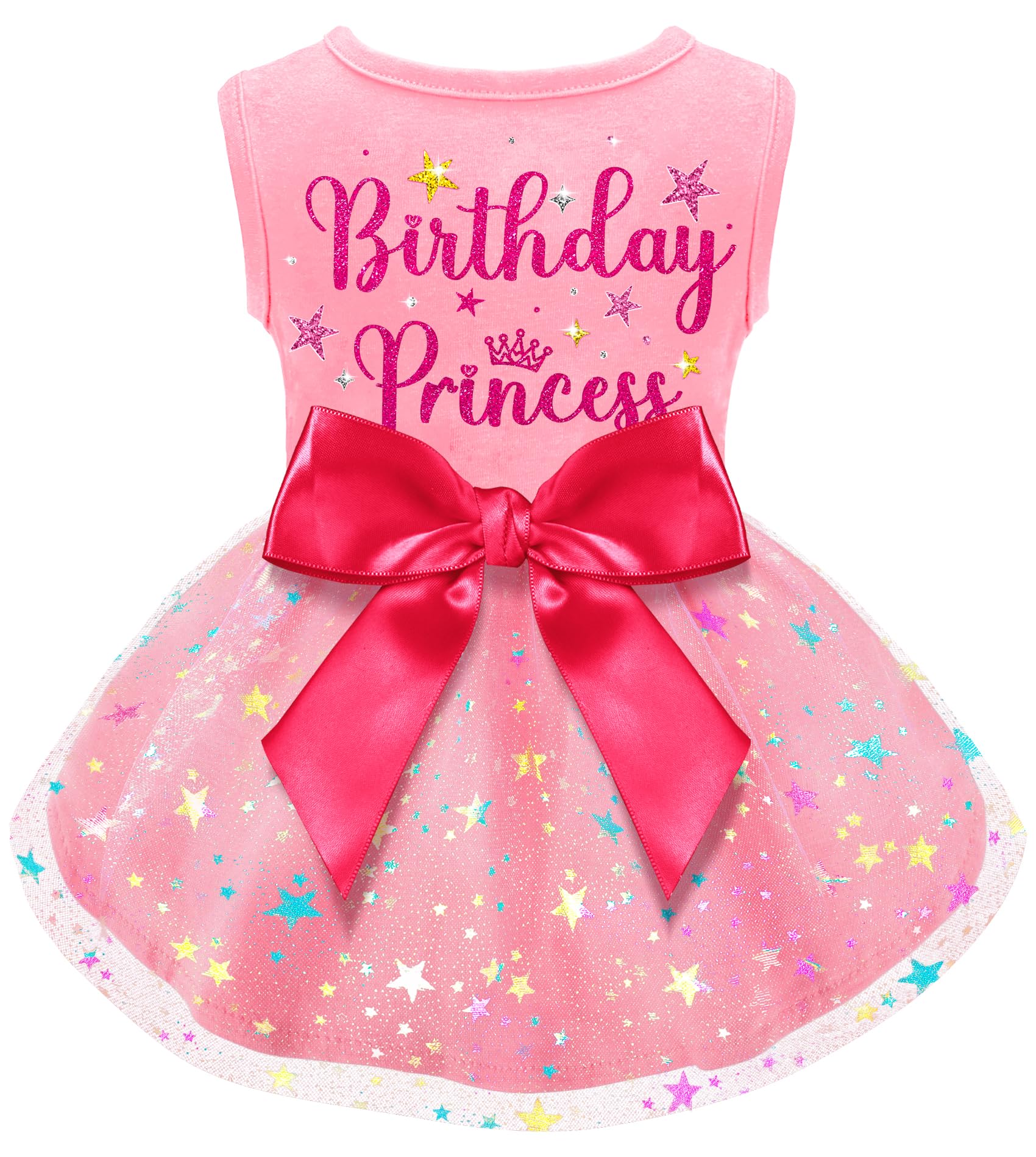 Photo 1 of ***STOCK IMAGE FOR REFERENCE***
Dog Birthday Dress Dog Dress with Bowknot Tulle Birthday Princess Pet Clothes for Small Medium Large Dogs Girls Boys Cats Outfit Apparel