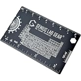 Pocket Scientist: Science Small 3 Inch Metal Ruler Scale - Mini Multitool | Multitool for Scientists, Packed With Scientific Reference Info for College Technical Drawings, Science EDC for College