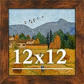Veleclo 12x12 Picture Frame for Wall Display, 12x12 Brown Picture Frame with Shatter Resistant Plexiglass, Stable and Sturdy 12 x 12 Poster Frame for Wall Display, Handpicked Gift Collection, 1 Pack