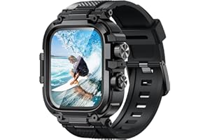 Goton IP68 Waterproof Rugged Band for Apple Watch 46mm/45mm/44mm with Case build-in Screen Protector – Heavy Duty Sport Strap Compatible with iWatch Series 11/10/9/8/7/6/5/4/SE