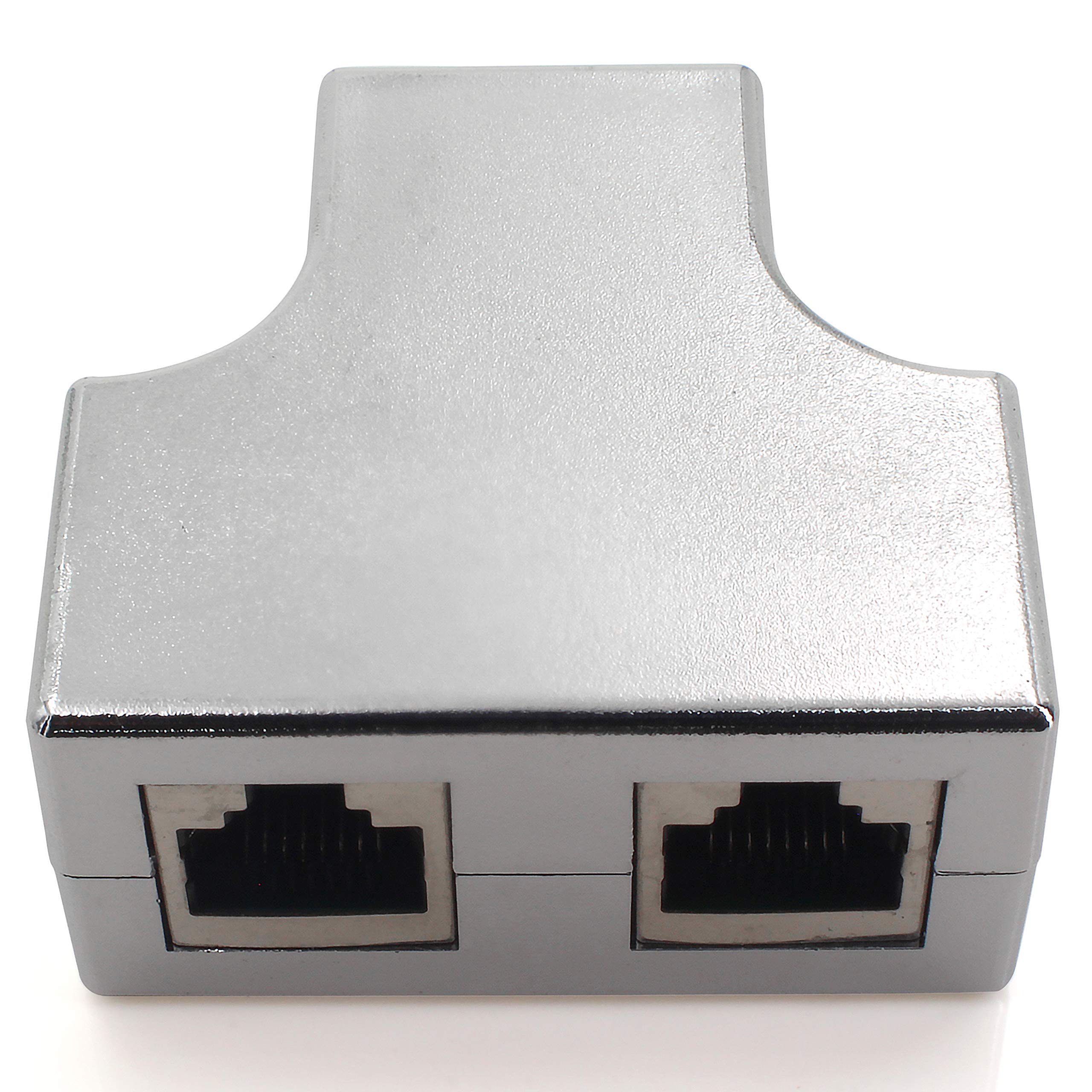 1aTTack.de Cat. 5e patch cable adapter network cable connector adapter RJ45 socket 2x socket compatible with Cat5 Cat6 Cat7 Cat8 1 piece