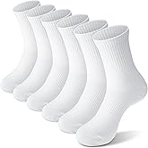 ANTSANG Kids School Athletic Sports Cotton Socks, Breathable Soft Crew Socks for Teen Girls Boys, 6 Pairs