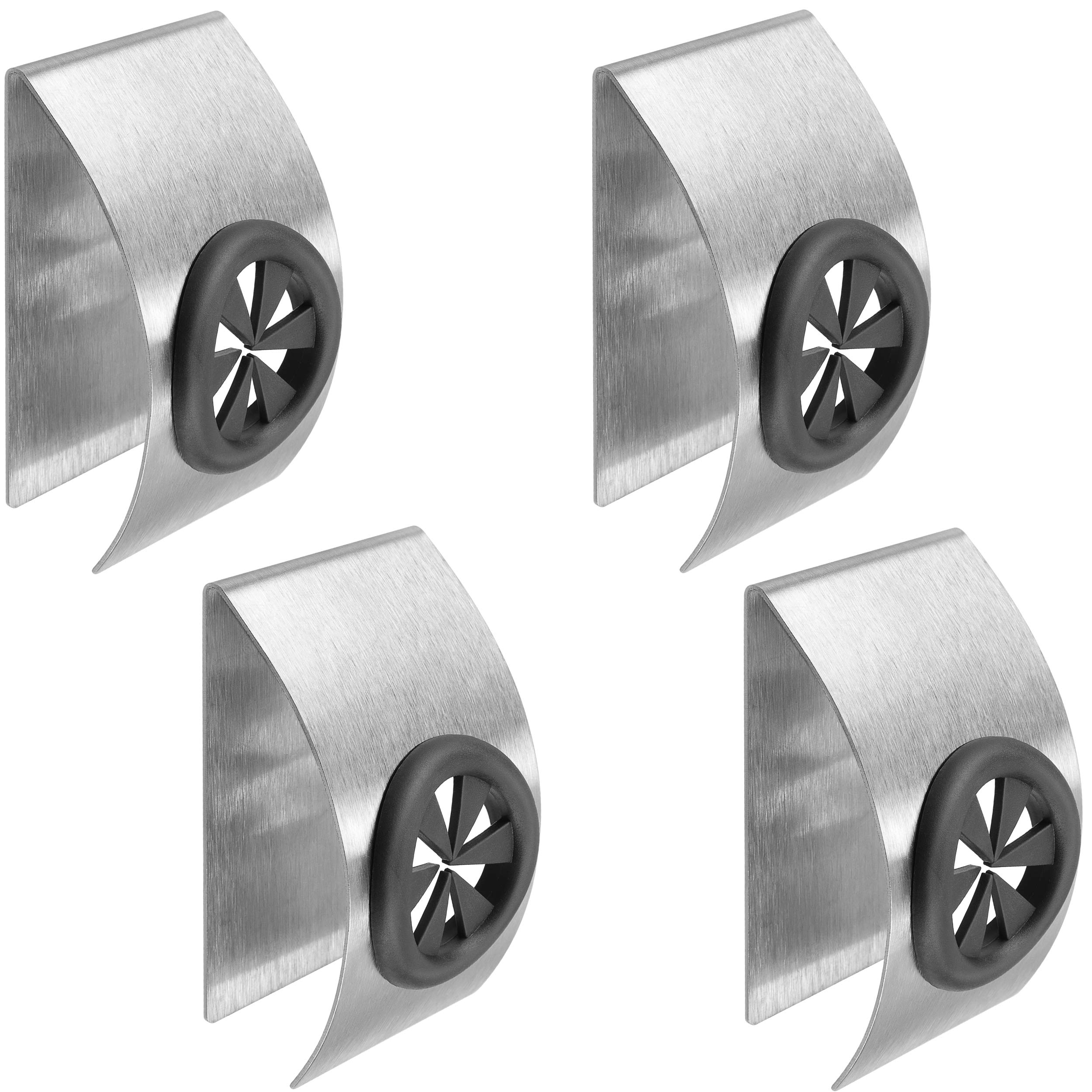 mumbi Towel Without Drilling Adhesive Hooks, Stainless Steel, stainlesssteel, Pack of 4 โ image 1